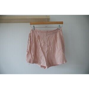 Anna Nata Womens Small High Rise Avery Shorts Pink Clay Linen Fairy Barbiecore